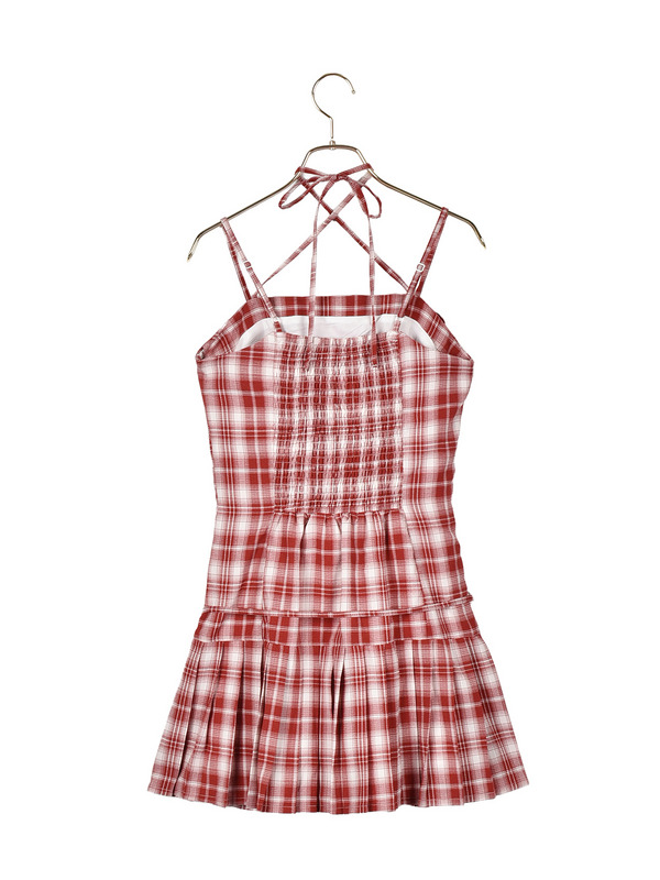 Pleats Halter Neck Cami Onepiece 詳細画像 オフホワイト 11