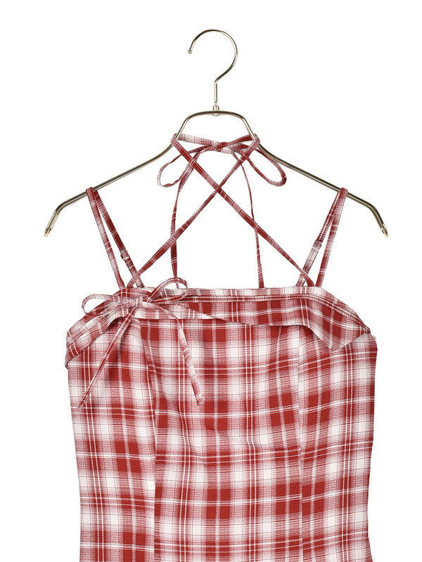 Pleats Halter Neck Cami Onepiece 詳細画像 オフホワイト 11