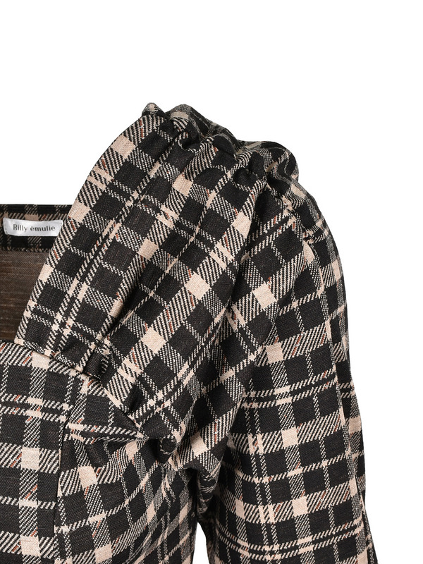 Back Ribbon Check Sweat Onepiece 詳細画像 ブラック 11