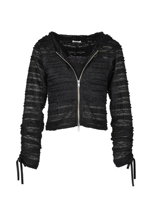Lace Ribbon Hoodie Set