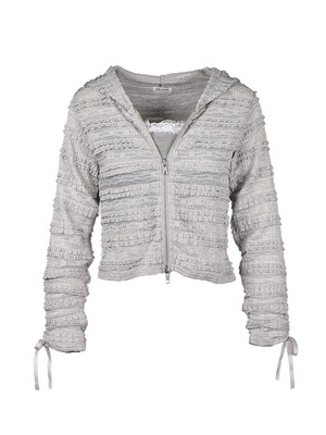 Lace Ribbon Hoodie Set
