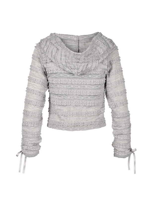 Lace Ribbon Hoodie Set 詳細画像 ブラック 11