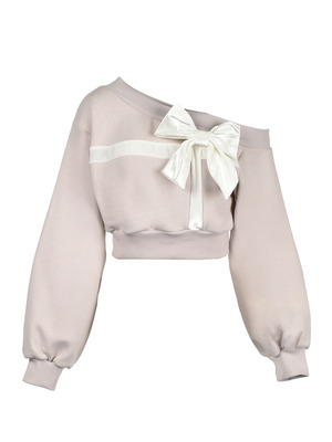 Ribbon One shoulder Sweat