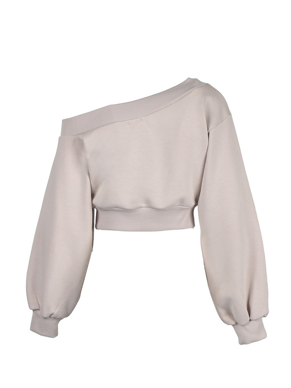 Ribbon One shoulder Sweat 詳細画像 ブラック 11