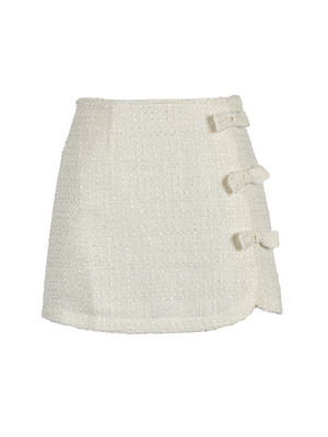 Ribbon Tweed Mini Skirt