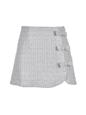 Ribbon Tweed Mini Skirt