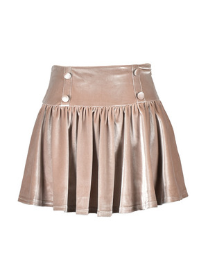 Velvet Gather Mini Skirt