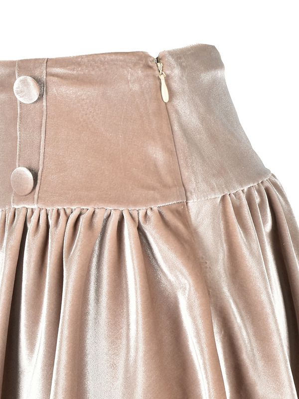Velvet Gather Mini Skirt 詳細画像 ブラック 11