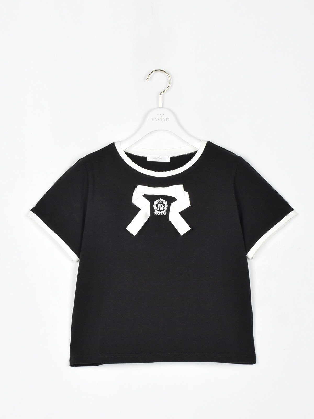 (税込) リボンモチーフTシャツ｜evelyn（エブリン）公式通販サイト トップス