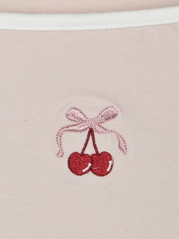 チェリー刺繍チビT 詳細画像 ブラック 1