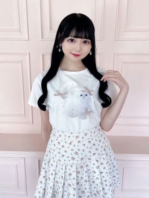 猫ちゃんリボンTシャツ
