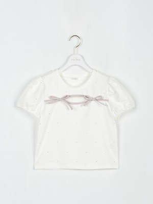バイカラーリボンTシャツ