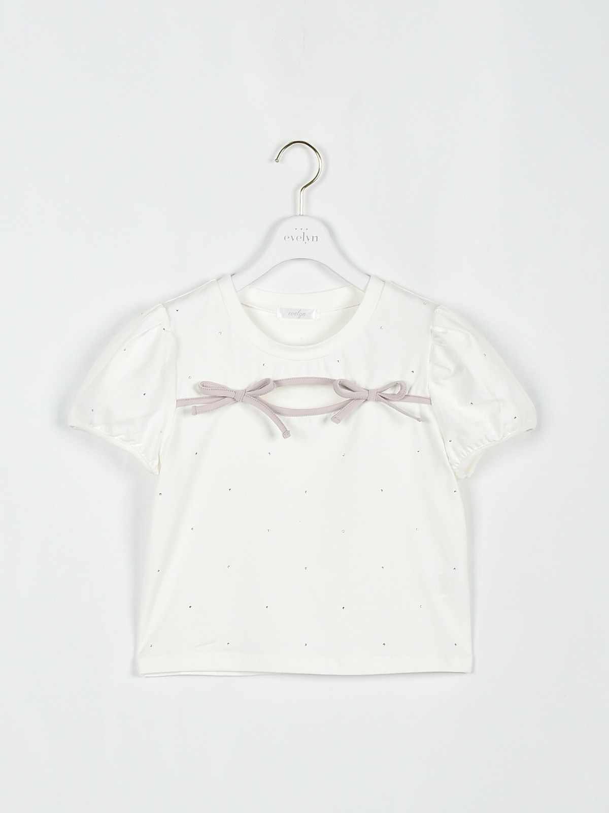 バイカラーリボンTシャツ｜evelyn（エブリン）公式通販サイト