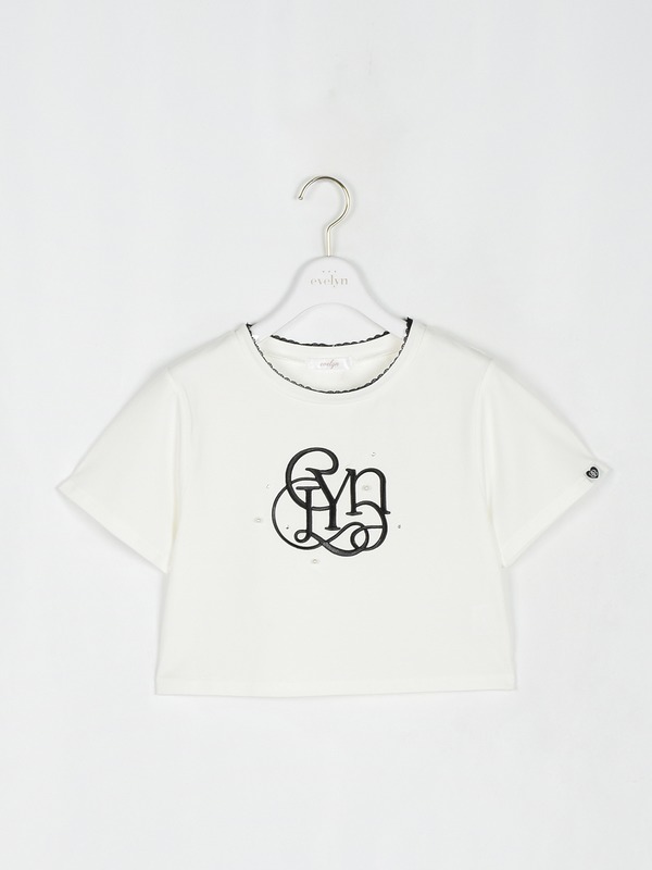 ロゴ刺繍リボンTシャツ 詳細画像 オフホワイト 1