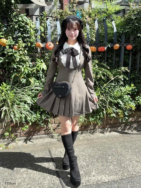 ヨークレースタックワンピース 詳細画像 ブラウン 16