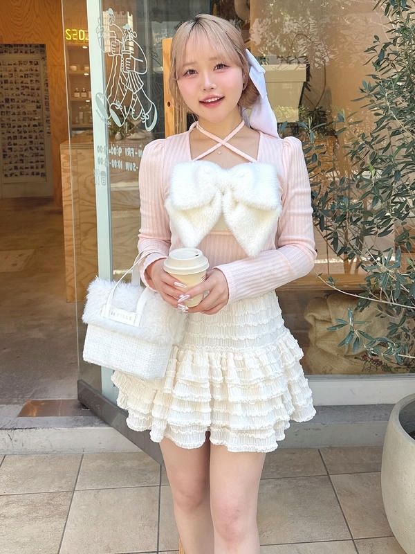 フェザーリボンドッキングトップス 詳細画像 ピンク 16