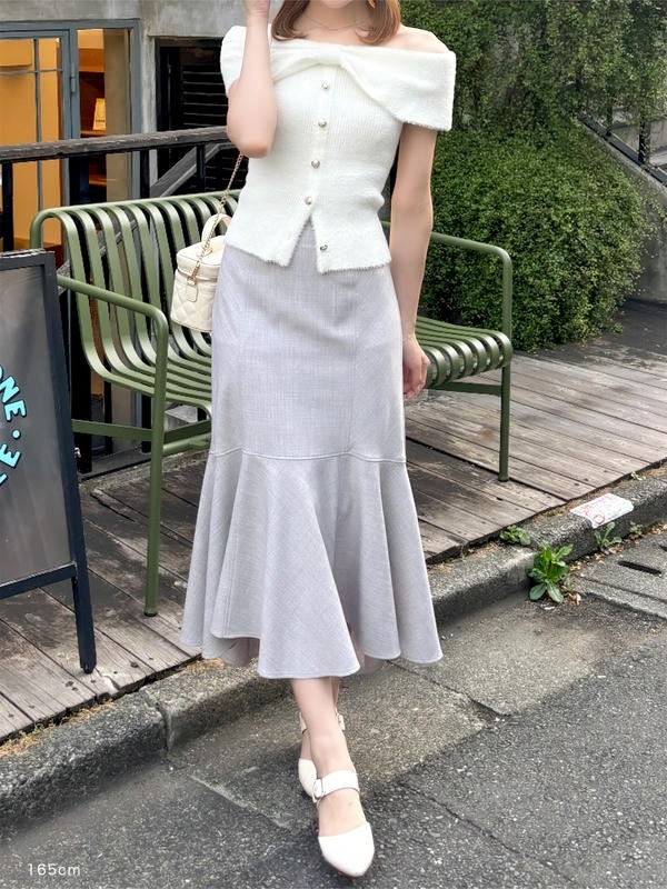 ヘムデザインマーメイドスカート 詳細画像 ブラック 16