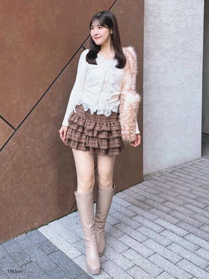 カットフリルミニスカート