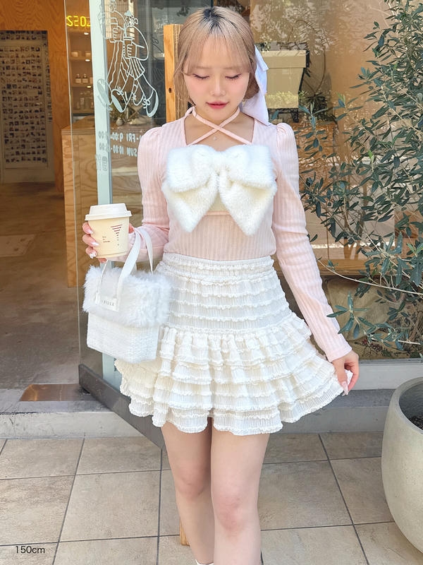 カットフリルミニスカート 詳細画像 オフホワイト 1