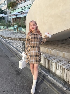 ワンショルカットミニワンピース