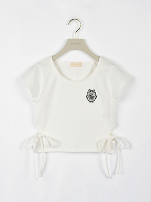 サイドカットリボンTシャツ