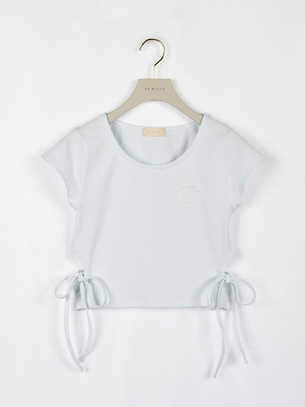 サイドカットリボンTシャツ 詳細画像 アイスブルー 16