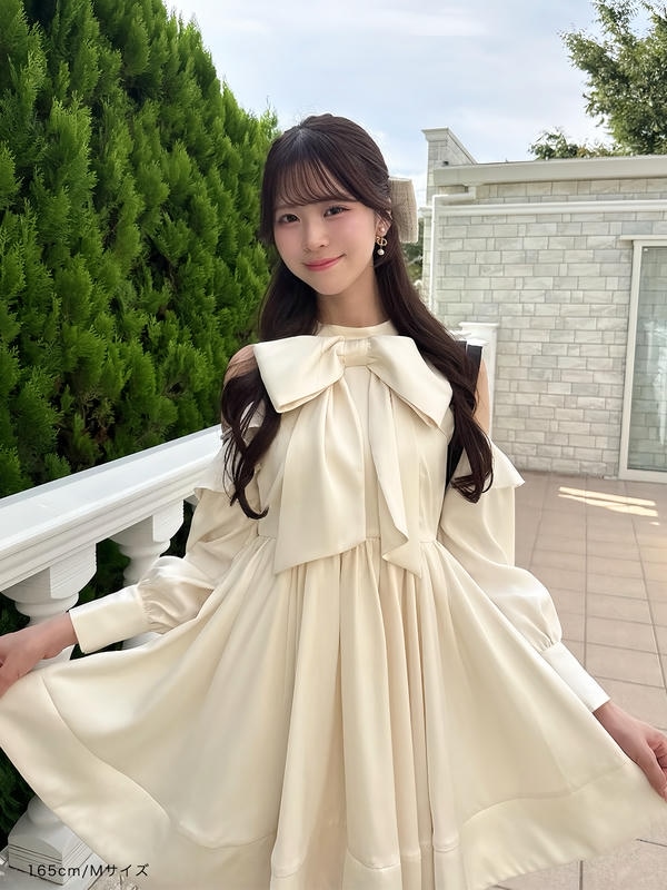 ビックリボンミニワンピース 詳細画像 オフホワイト 1