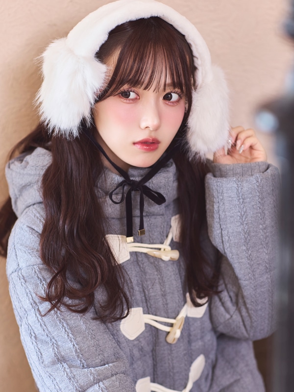 ケーブルキルト中綿ミドルコート 詳細画像 ホワイト 16