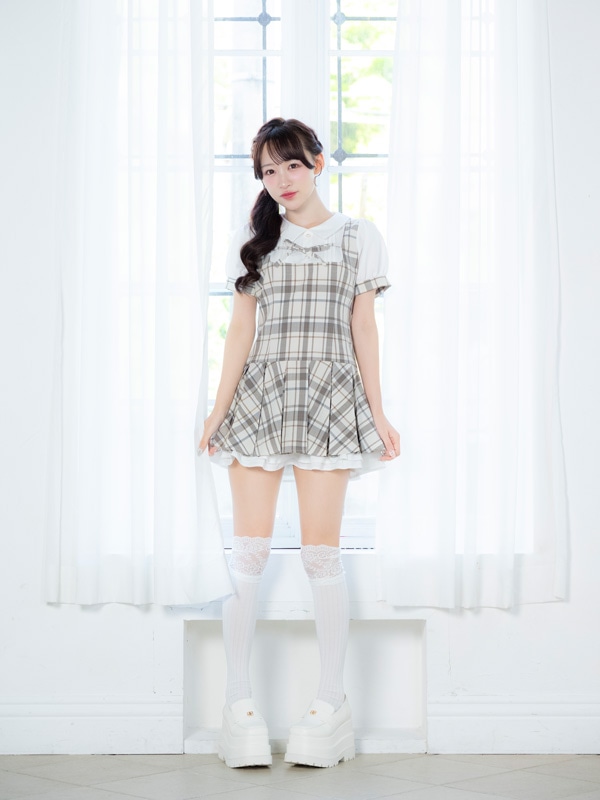 裾フリルプリーツミニワンピース 詳細画像 アイボリー 16