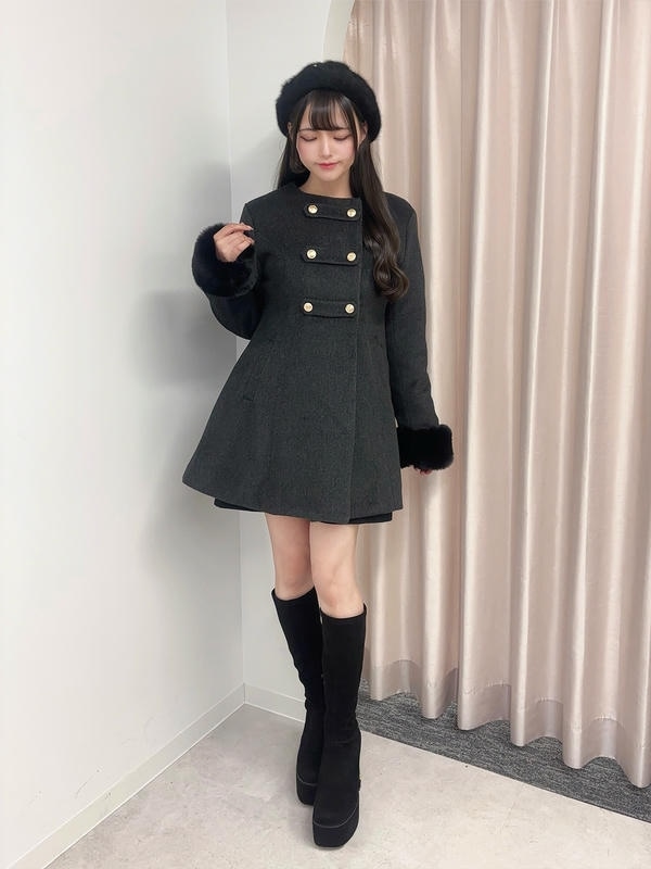 ケープ付きフレアコート 詳細画像 オフホワイト 16