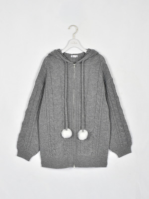 バック刺繍ケーブルパーカー