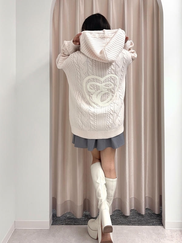 バック刺繍ケーブルパーカー 詳細画像 ピンク 16