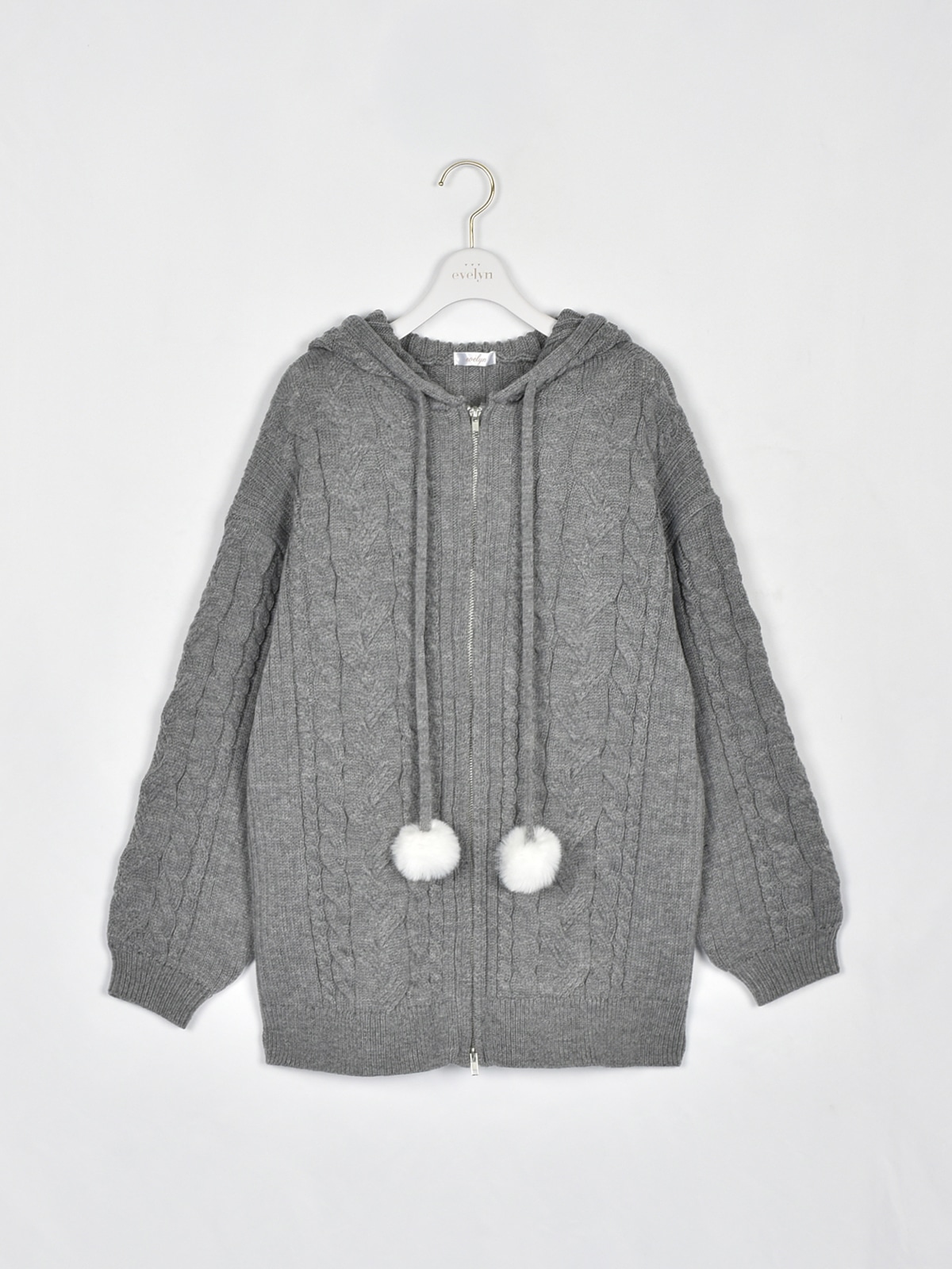 バック刺繍ケーブルパーカー｜evelyn（エブリン）公式通販サイト