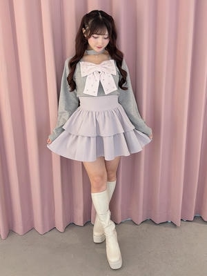 リボンチョーカーニット