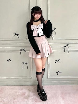 リボンチョーカーニット