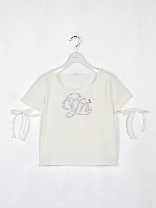 ラメレースTシャツ 詳細画像 オフホワイトブルー 1