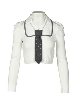 Bijou Tie Shirts Docking Knit