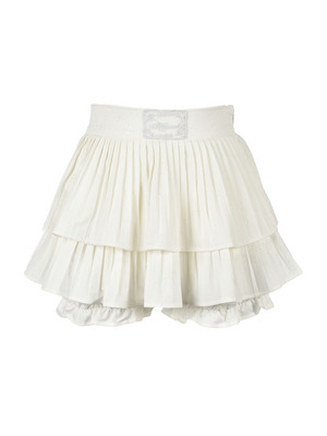 Double Pleats Mini Skirt