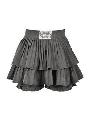 Double Pleats Mini Skirt