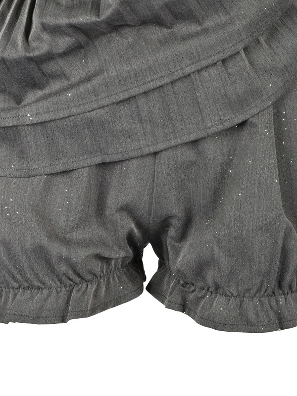 Double Pleats Mini Skirt 詳細画像 チャコール 16