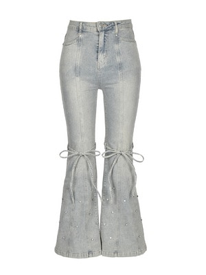 Bijou Ribbon Flare Denim