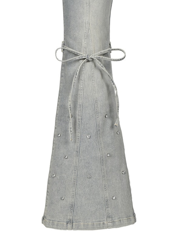Bijou Ribbon Flare Denim 詳細画像 サックス 16
