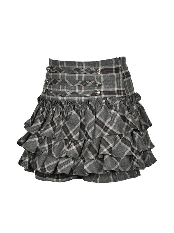 Napoleon Frill Check Skirt 詳細画像 ベージュ 16