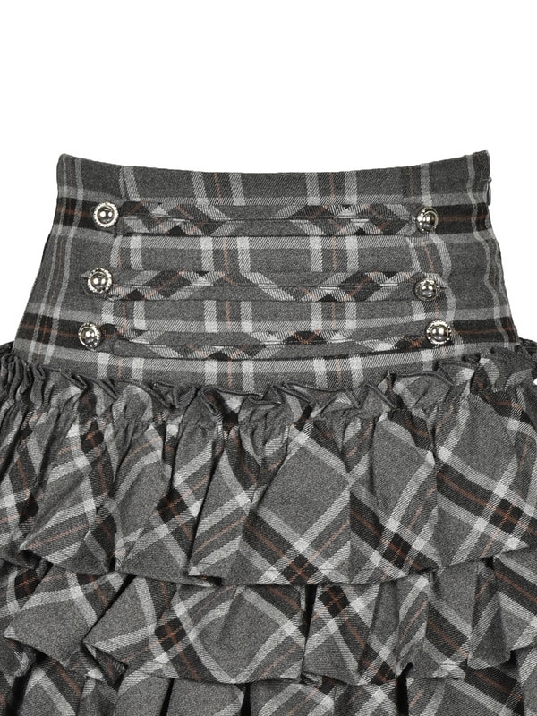 Napoleon Frill Check Skirt 詳細画像 ベージュ 16