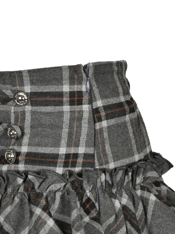 Napoleon Frill Check Skirt 詳細画像 ベージュ 16