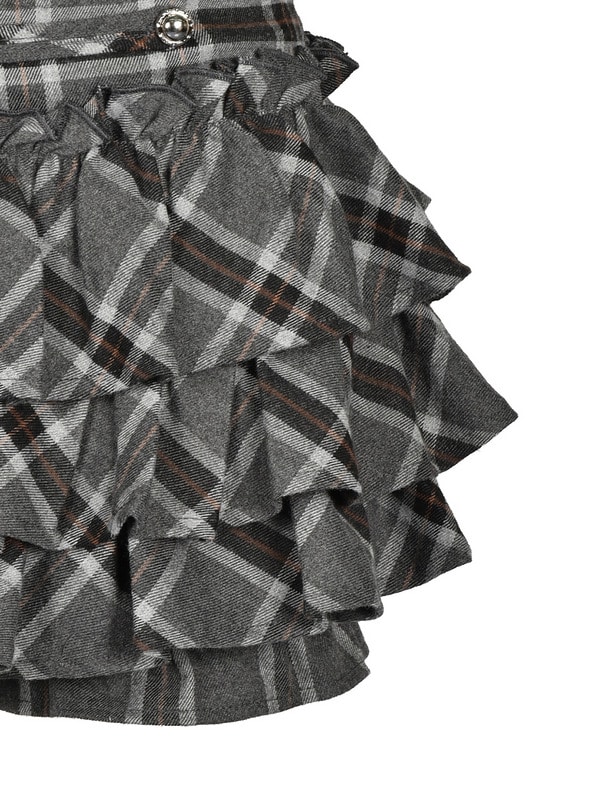 Napoleon Frill Check Skirt 詳細画像 ベージュ 16
