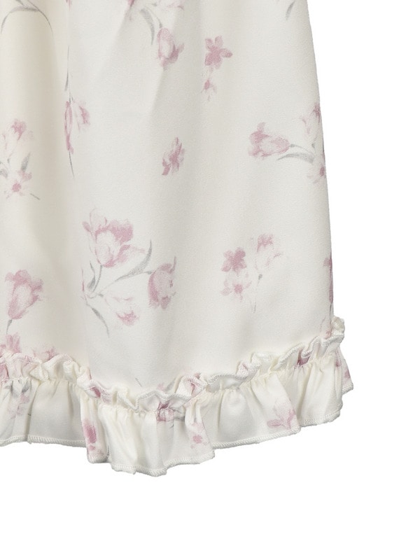 Shoulder Ribbon Flower Knit Onepiece 詳細画像 ピンク 16