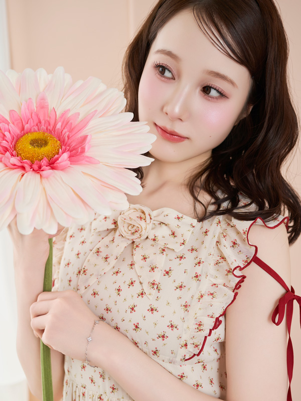 Rose Ribbon Flower Onepiece 詳細画像 ブルー 16