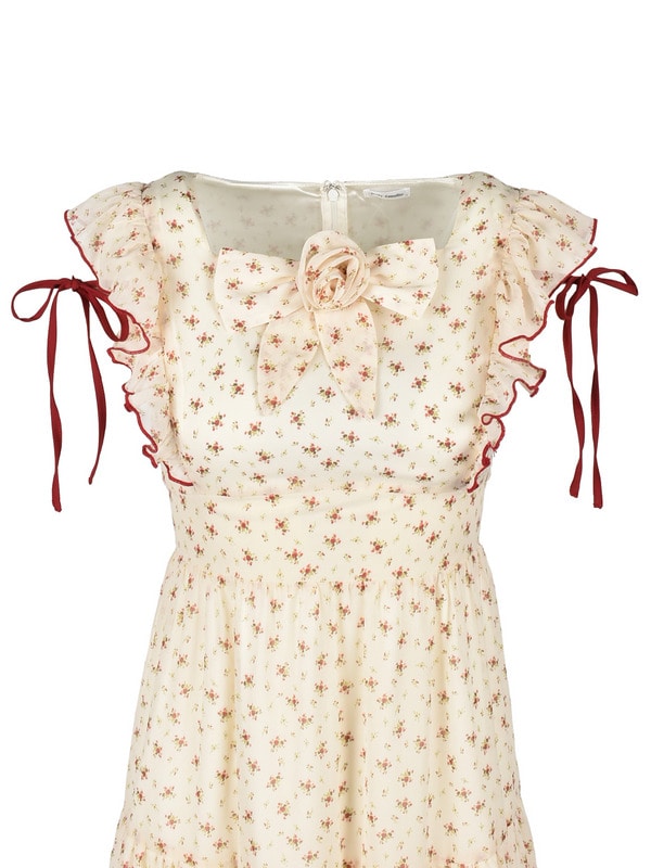 Rose Ribbon Flower Onepiece 詳細画像 ブルー 16