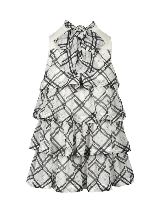 Rose Ribbon Tiered Mini Onepiece 詳細画像 オフホワイトチェック 1